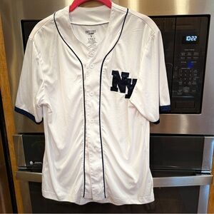 NY WhiteJersey Style  Shirt Small‎